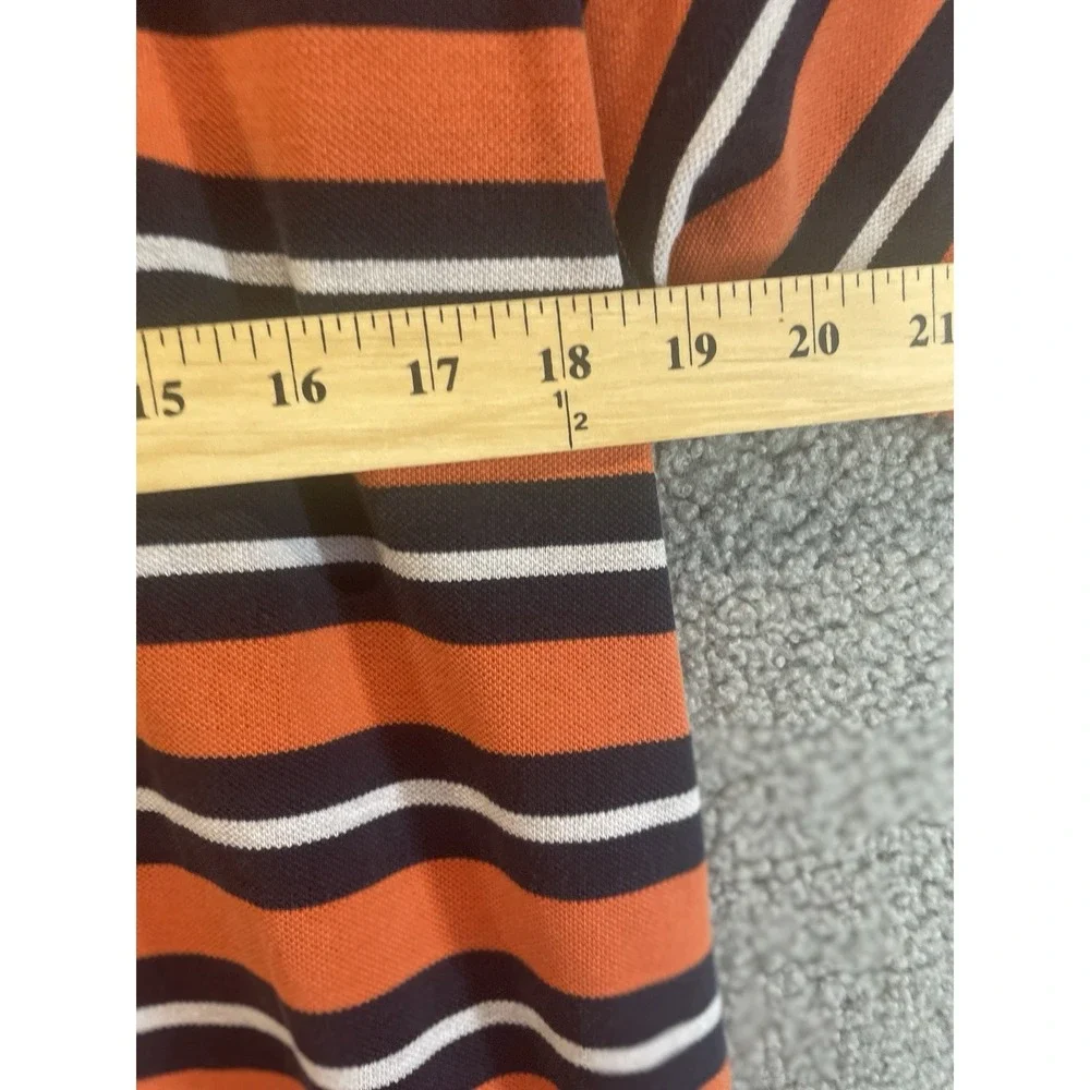 VTG 90s 00s CHAPS POLO SHIRT Ralph Lauren Stripe Embroidered‎ Logo Large